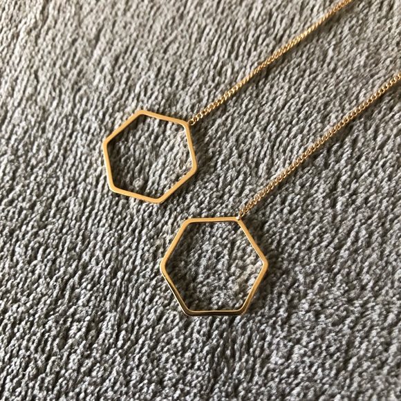 GEOMETRIC DROP EARRINGS - Picture 3 of 7